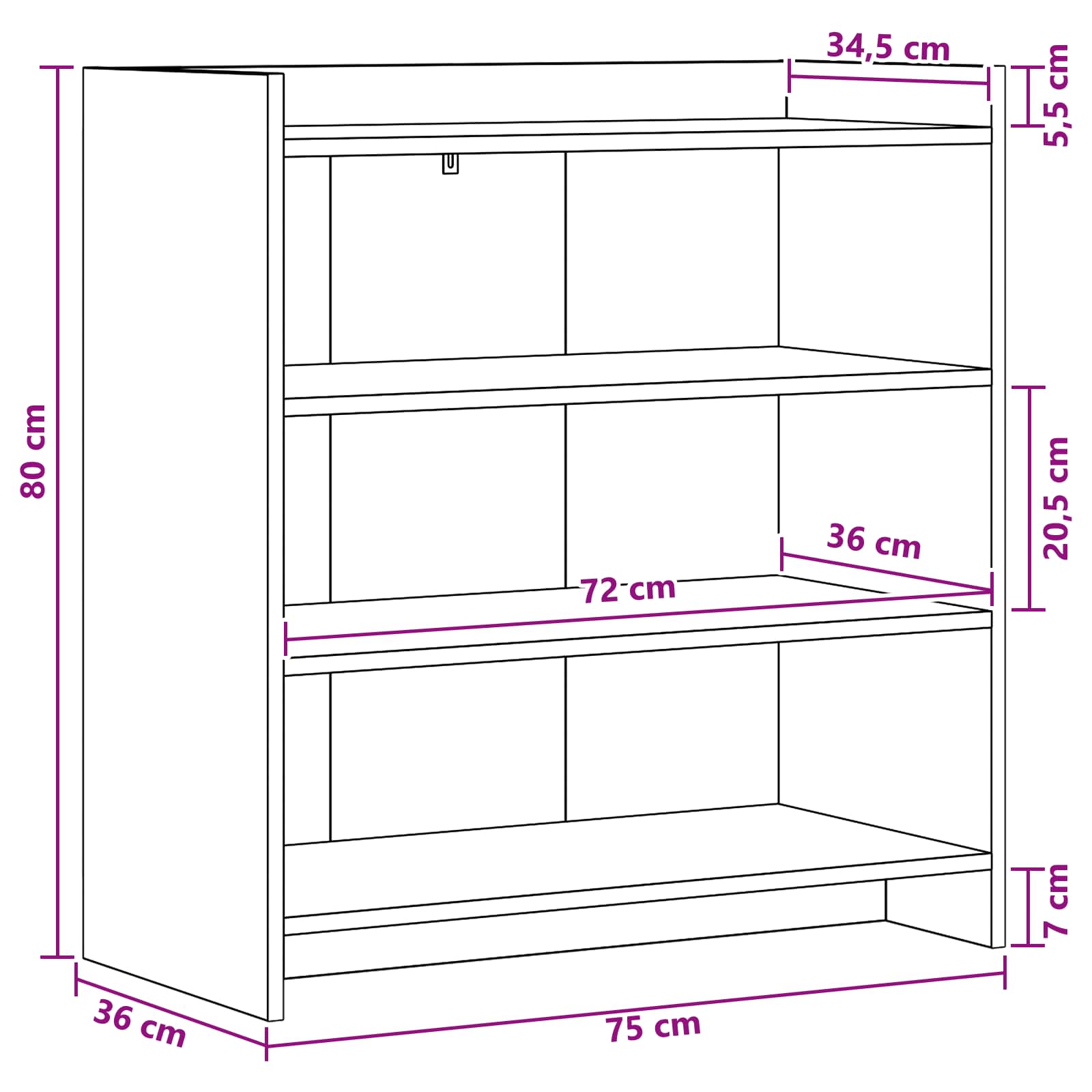 Kreveta Betonska siva 75 x 36 x 80 cm Konstruirano drvo