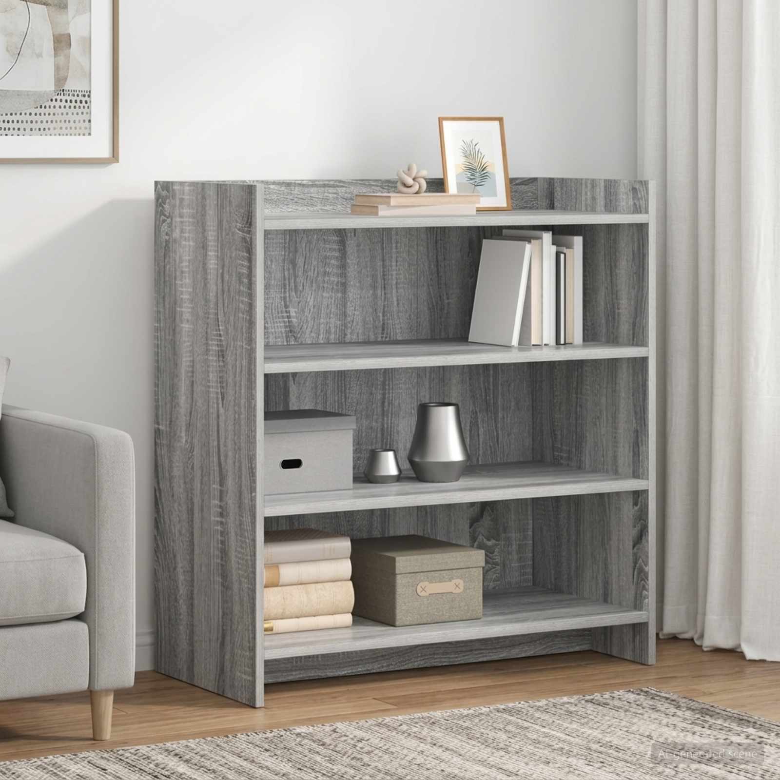 Kreveta Siva Sonoma 75 x 36 x 80 cm Konstruirano drvo
