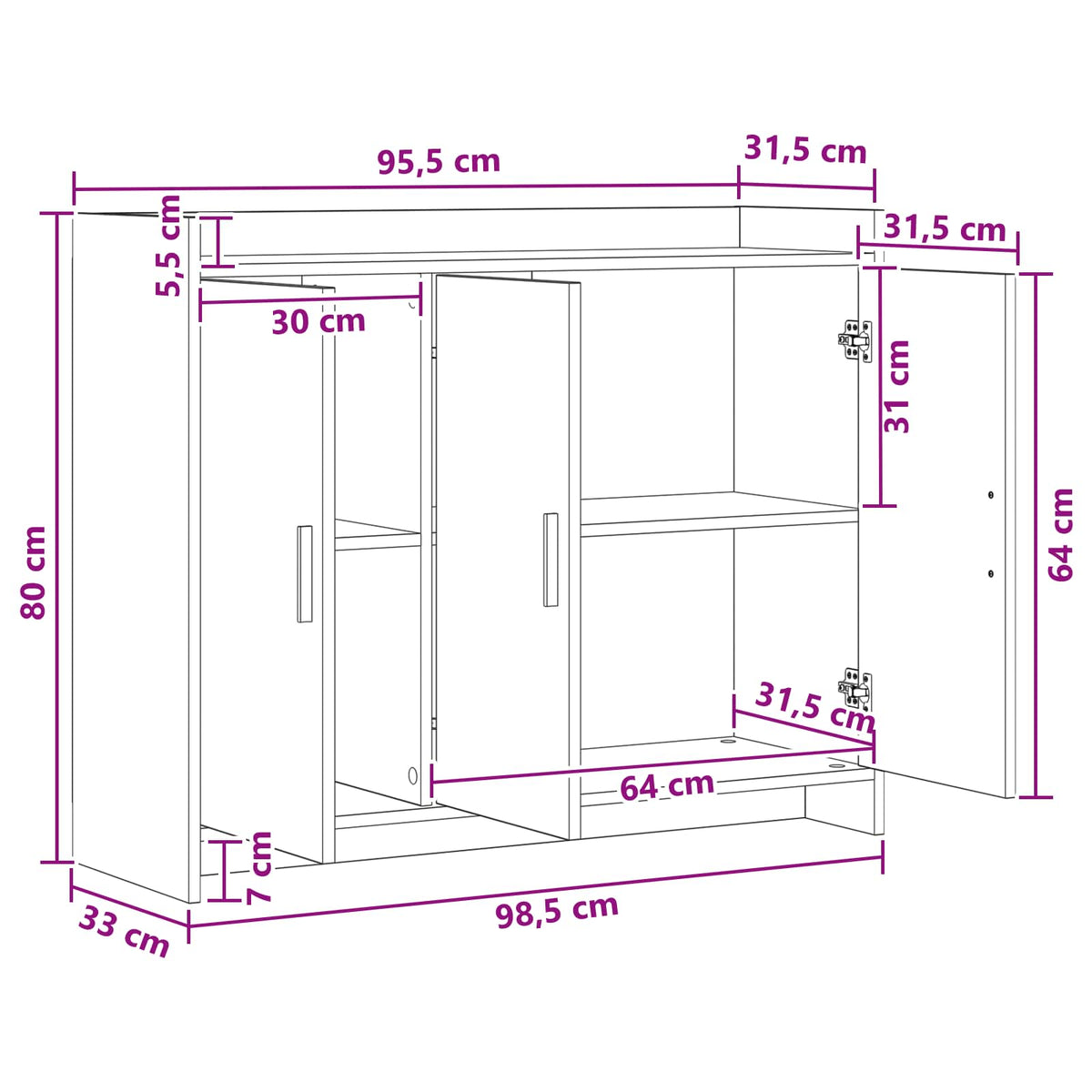 Kreveta Hrast sonoma 98,5 x 33 x 80 cm Konstruirano drvo