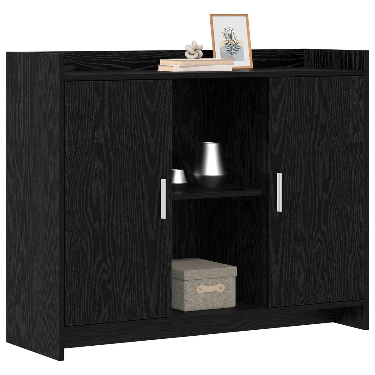 Kreveta Black Oak 98,5 x 33 x 80 cm Konstruirano drvo