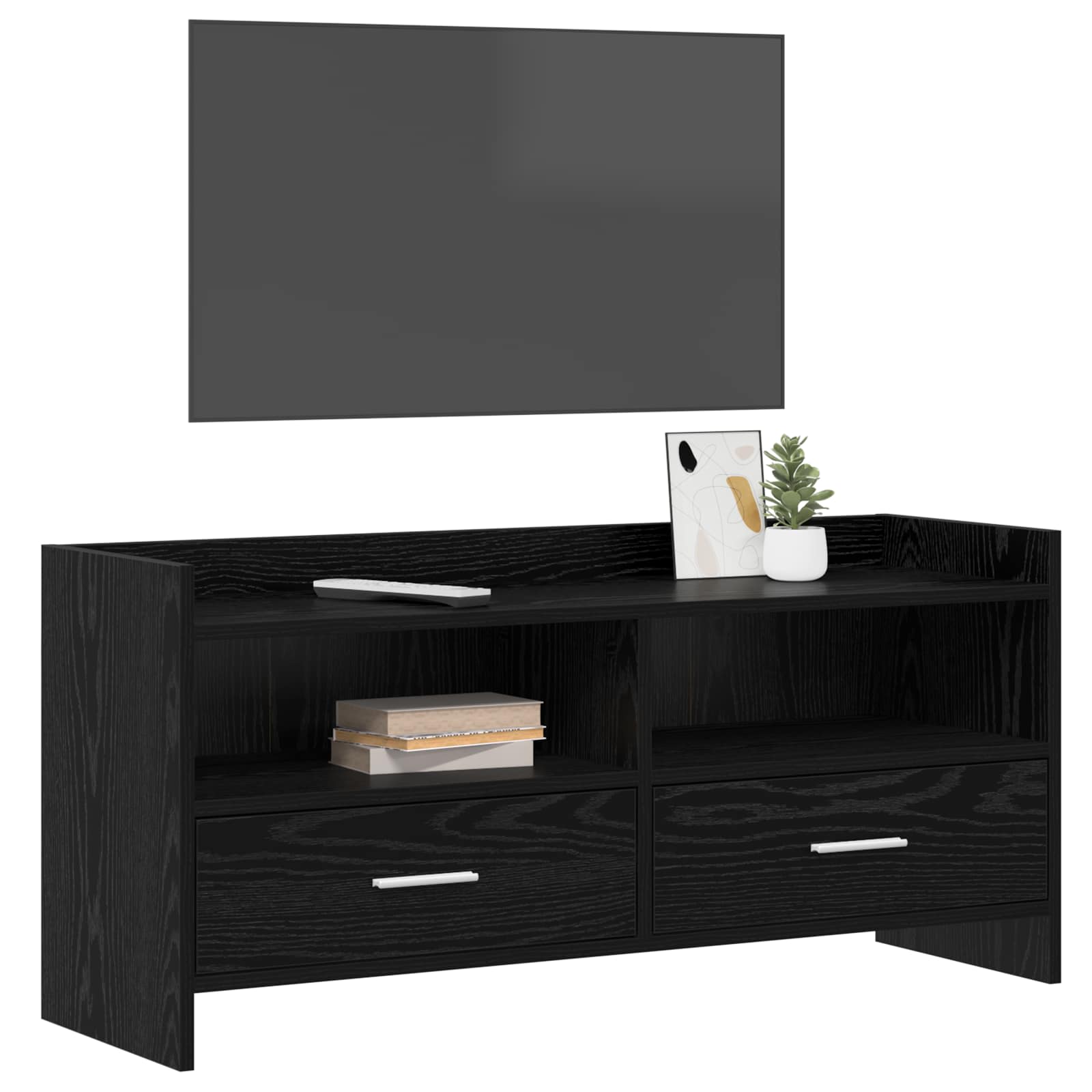 TV ormar 100 x 33 x 47 cm Crni hrast Konstruirano drvo