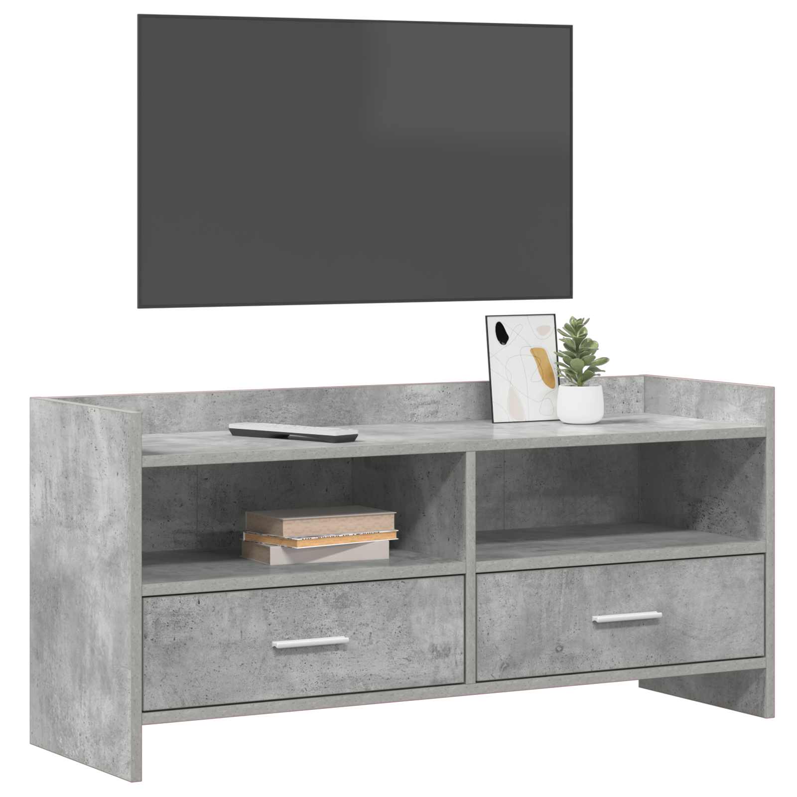 TV ormar 100 x 33 x 47 cm Betonska siva Konstruirano drvo