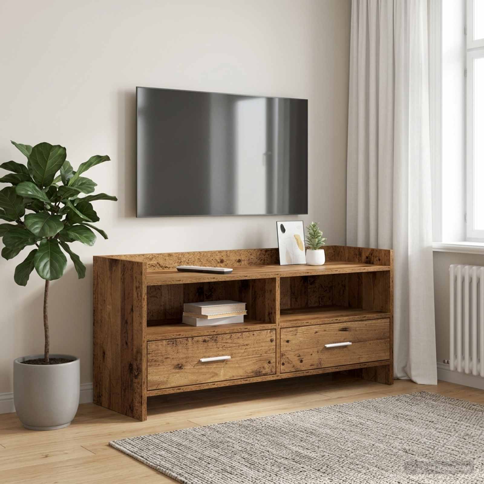 TV ormar 100 x 33 x 47 cm Staro drvo Konstruirano drvo