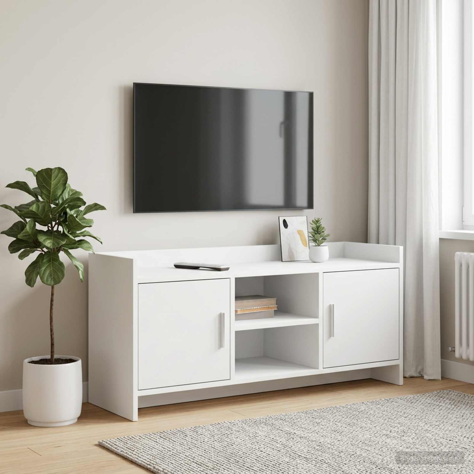TV ormar 102 x 33 x 47 cm Bijela Konstruirano drvo