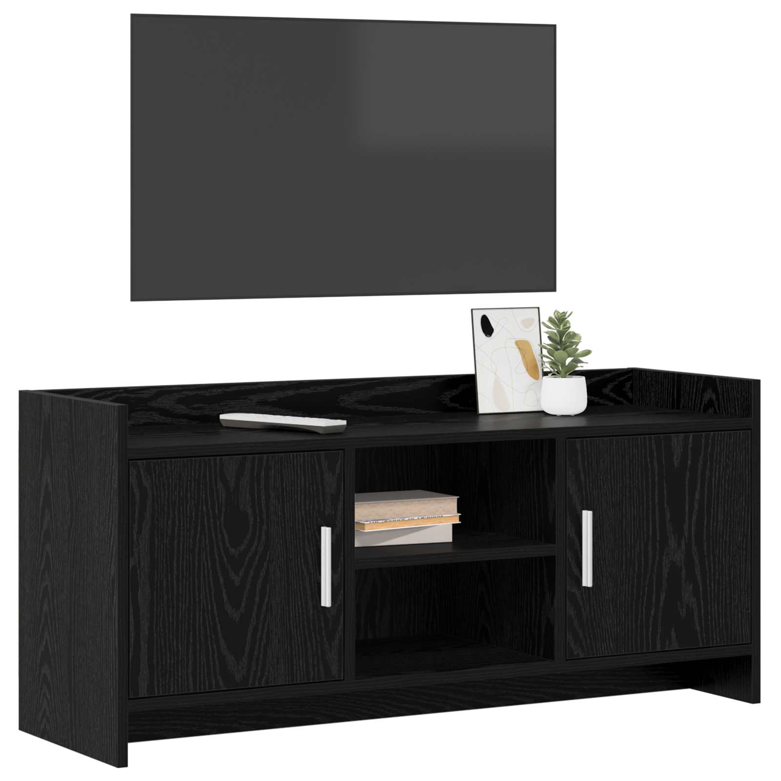 TV ormar 102 x 33 x 47 cm Crni hrast Konstruirano drvo