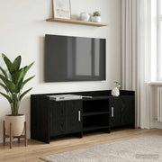 TV ormar 130 x 33 x 47 cm Crni hrast Konstruirano drvo