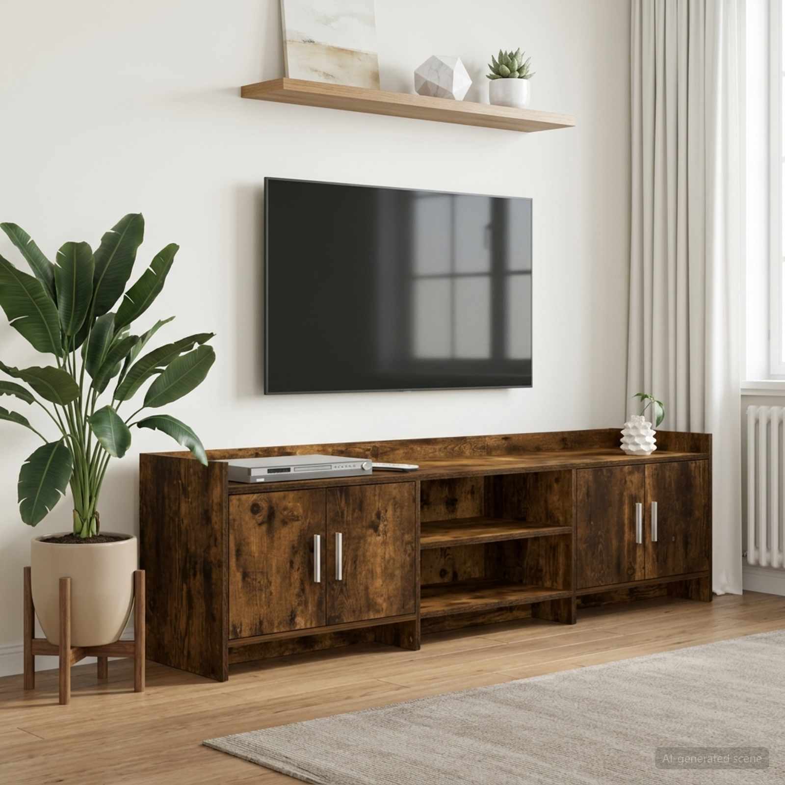 TV ormar 168 x 33 x 47 cm Dimljeni hrast Konstruirano drvo