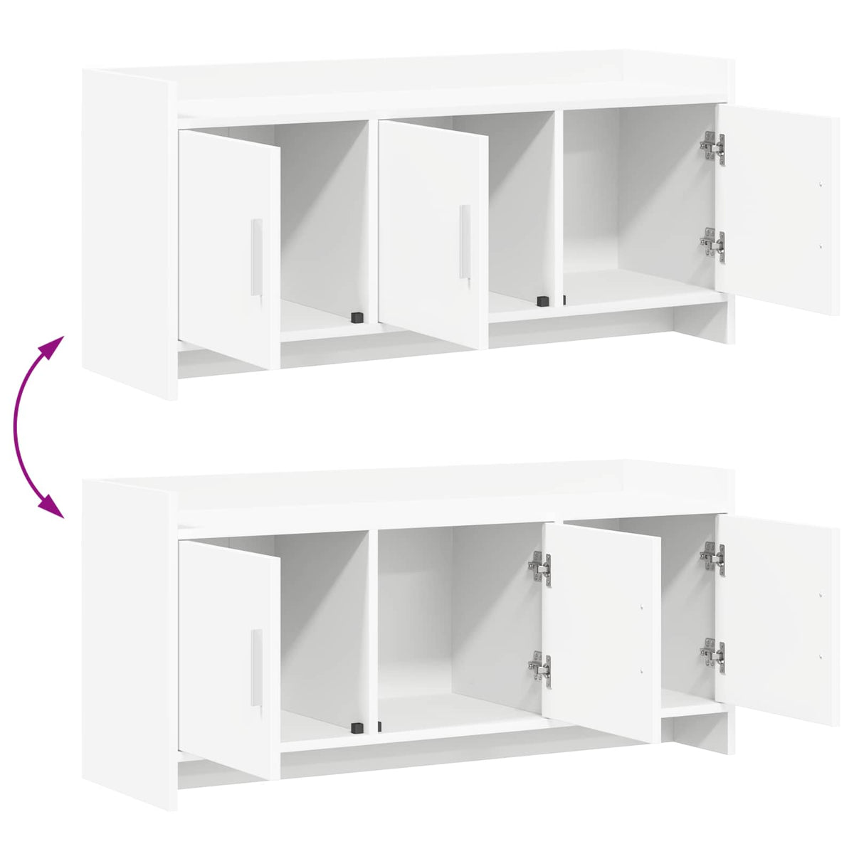 TV ormar 102 x 33 x 47 cm Bijela Konstruirano drvo
