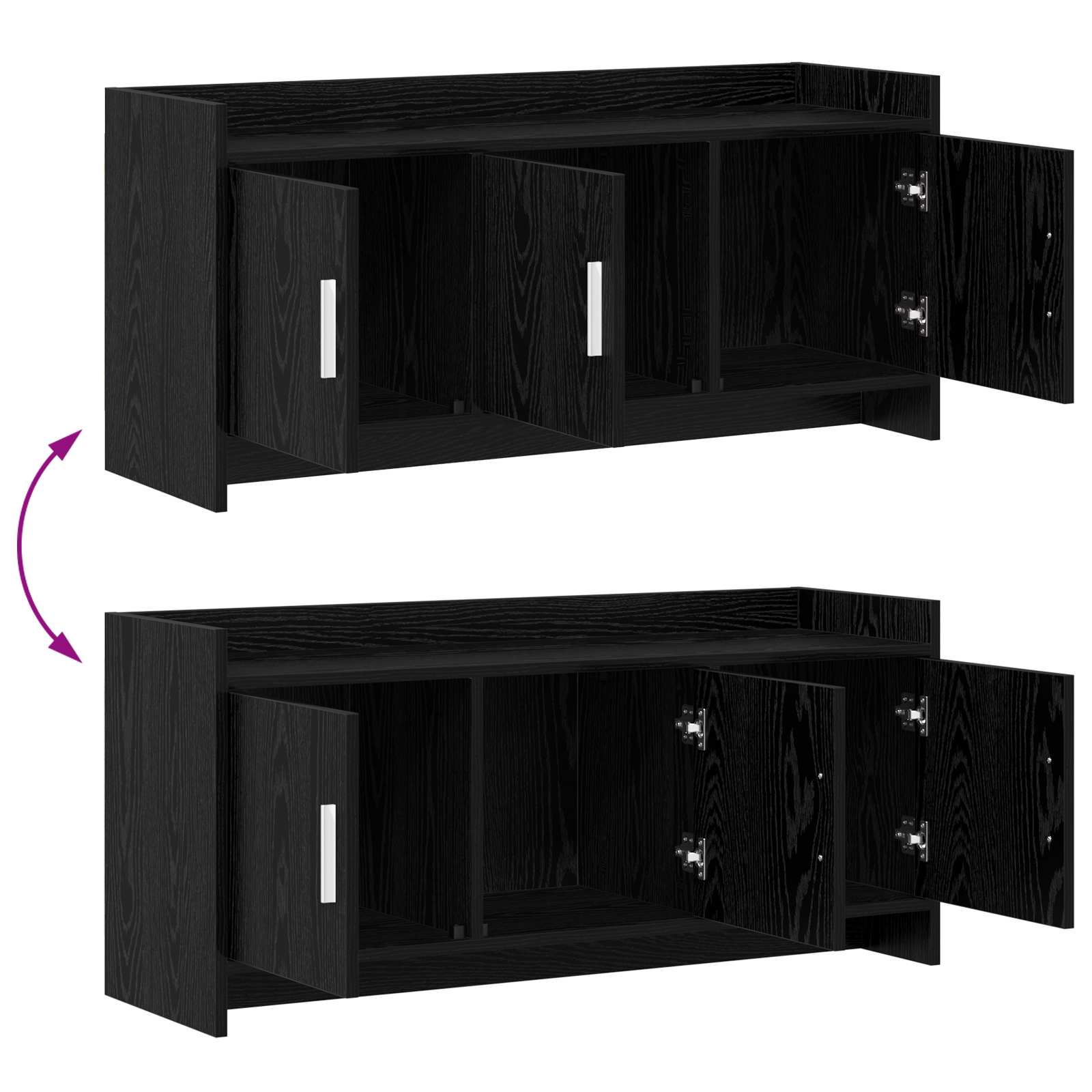 TV ormar 102 x 33 x 47 cm Crni hrast Konstruirano drvo