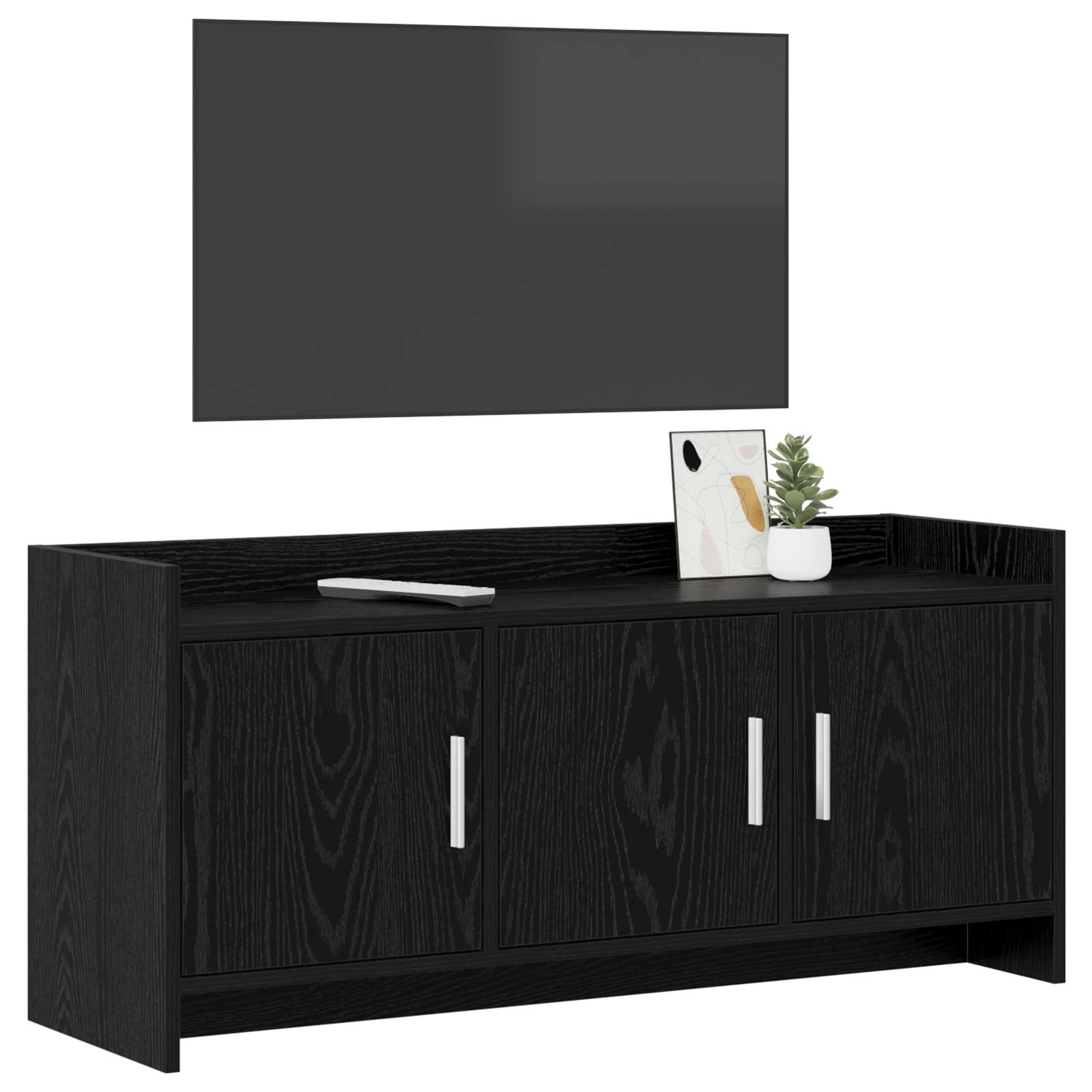 TV ormar 102 x 33 x 47 cm Crni hrast Konstruirano drvo