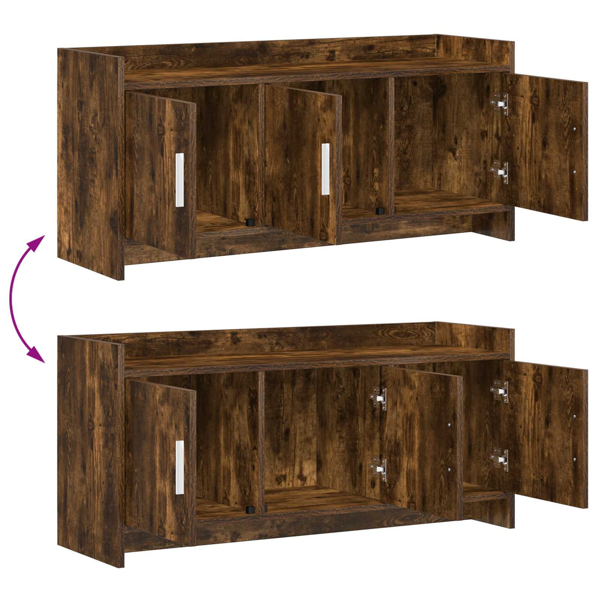 TV ormar 102 x 33 x 47 cm Dimljeni hrast Konstruirano drvo