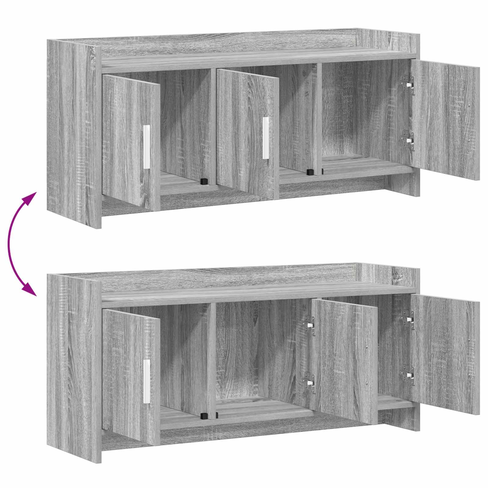 TV ormar 102 x 33 x 47 cm Siva Sonoma Konstruirano drvo