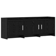 TV ormar 130 x 33 x 47 cm Crni hrast Konstruirano drvo