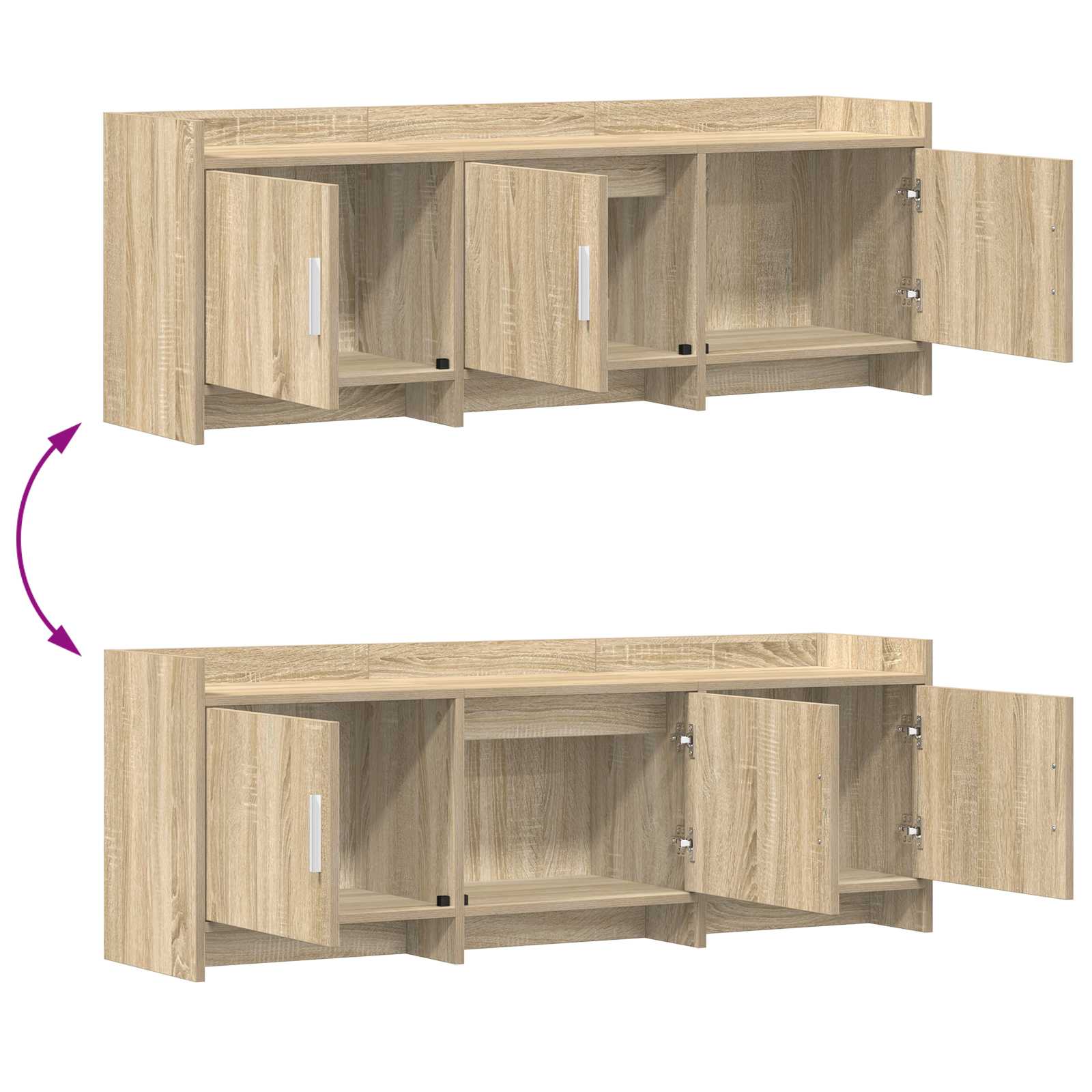 TV ormar 130 x 33 x 47 cm Hrast sonoma Konstruirano drvo