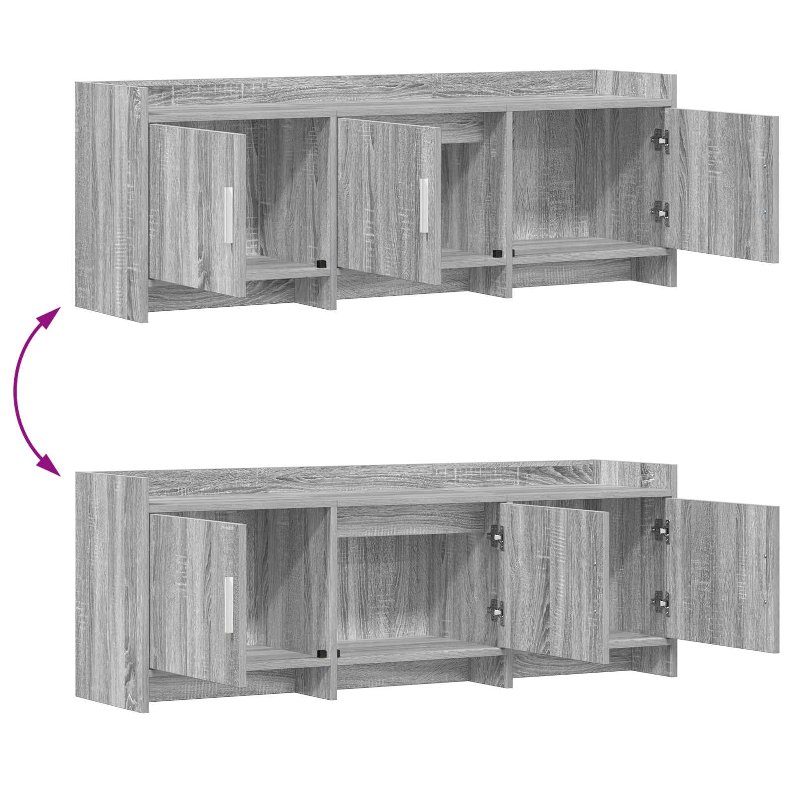 TV ormar 130 x 33 x 47 cm Siva Sonoma Konstruirano drvo