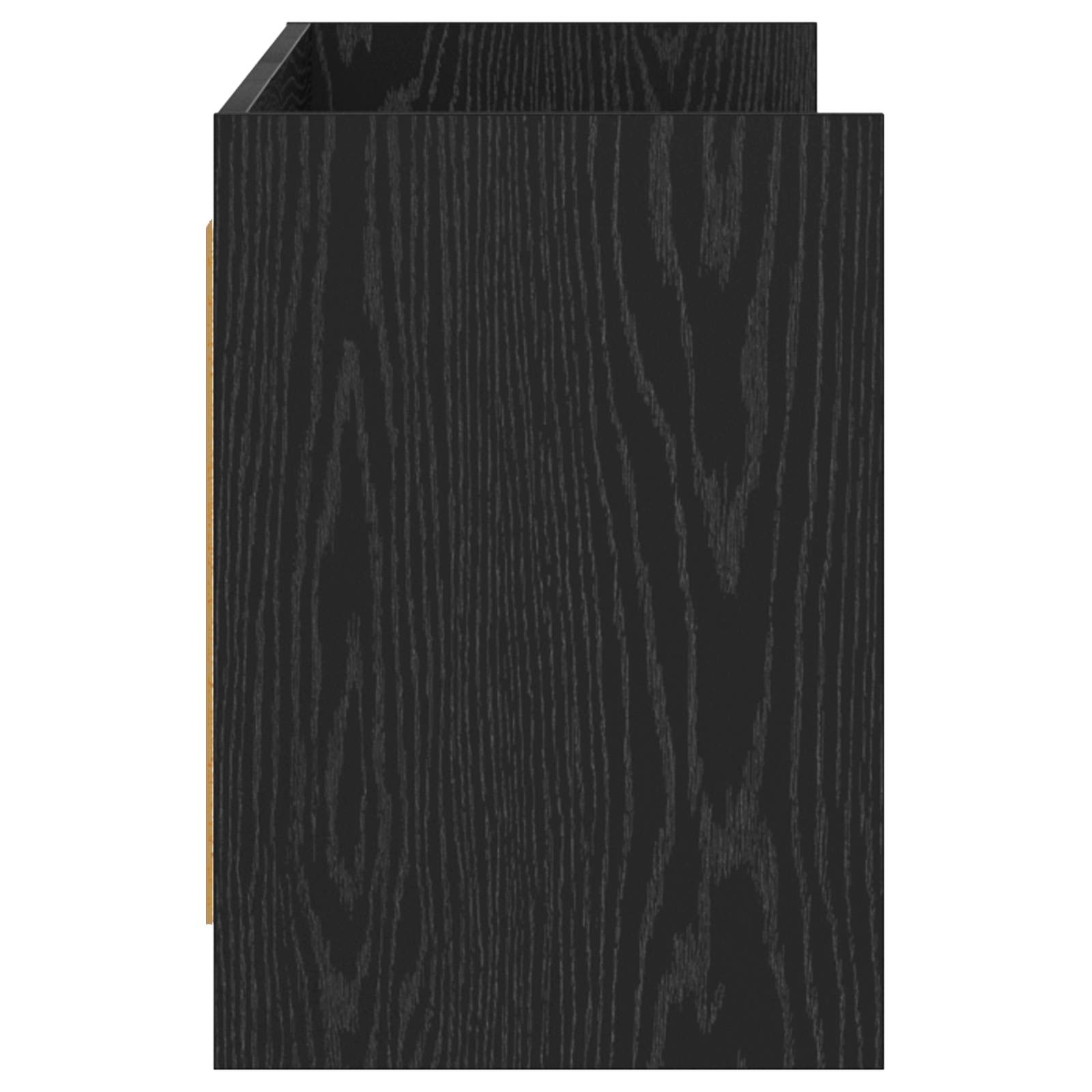 TV ormar 135 x 33 x 47 cm Crni hrast Konstruirano drvo