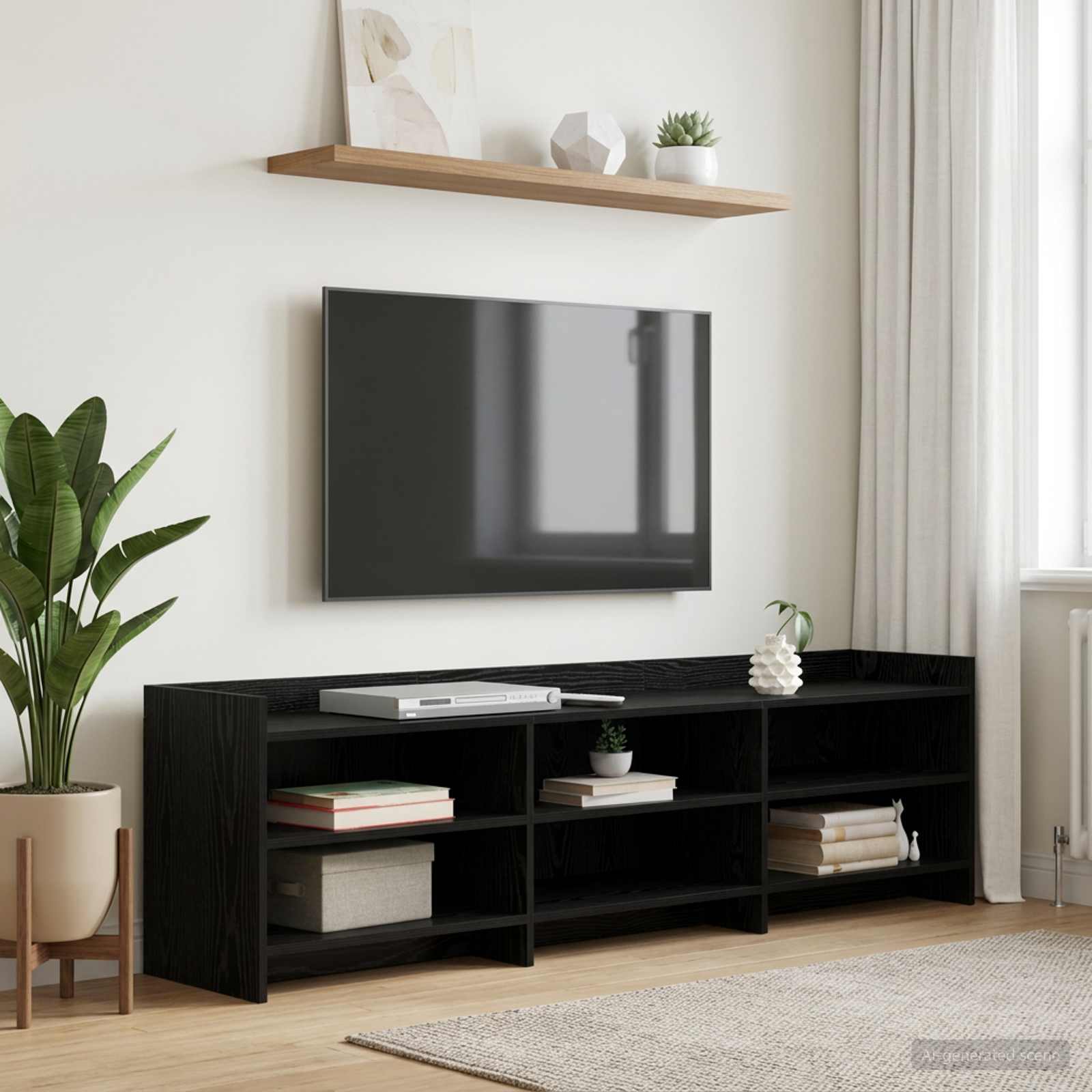 TV ormar 168 x 33 x 47 cm Crni hrast Konstruirano drvo