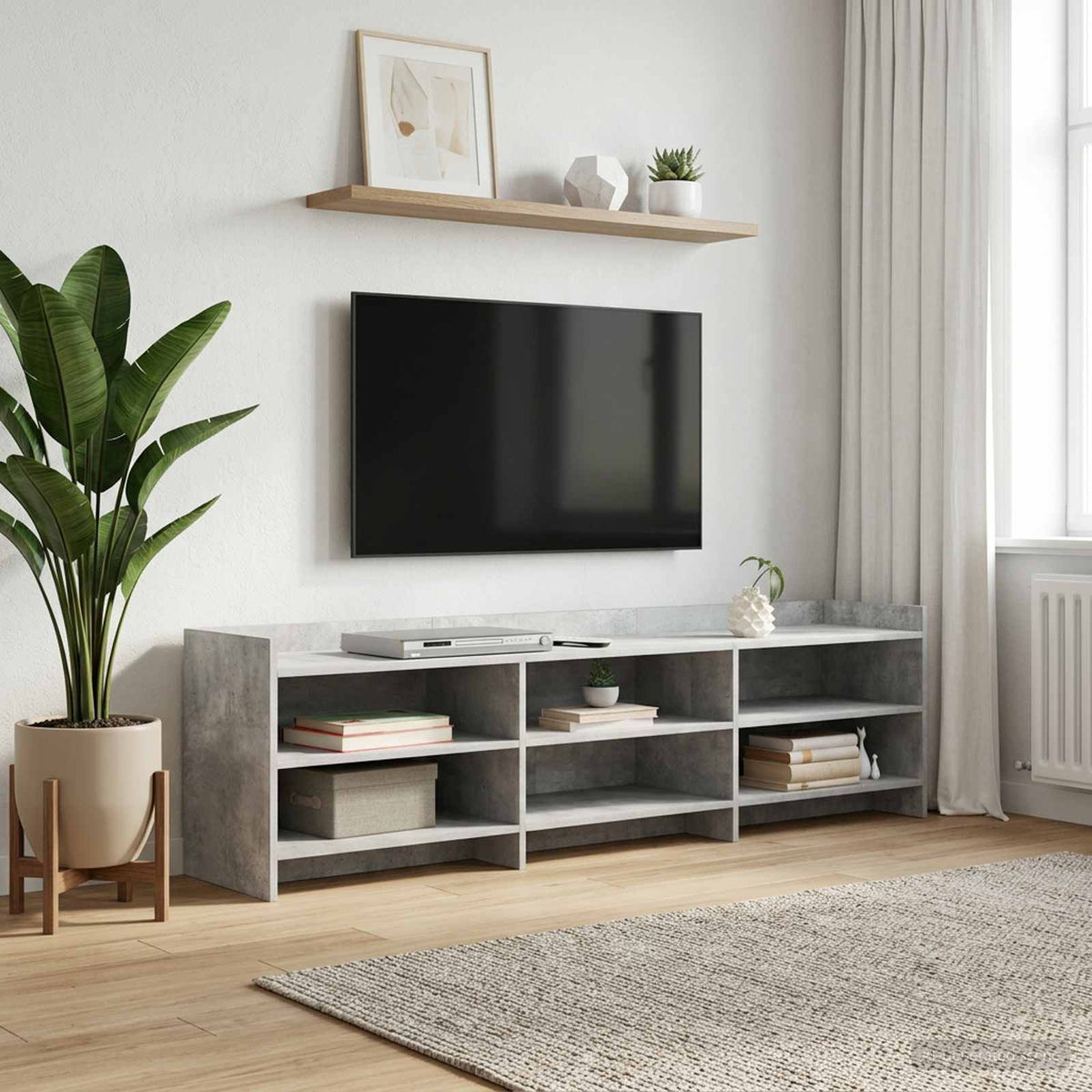 TV ormar 168 x 33 x 47 cm Betonska siva Konstruirano drvo