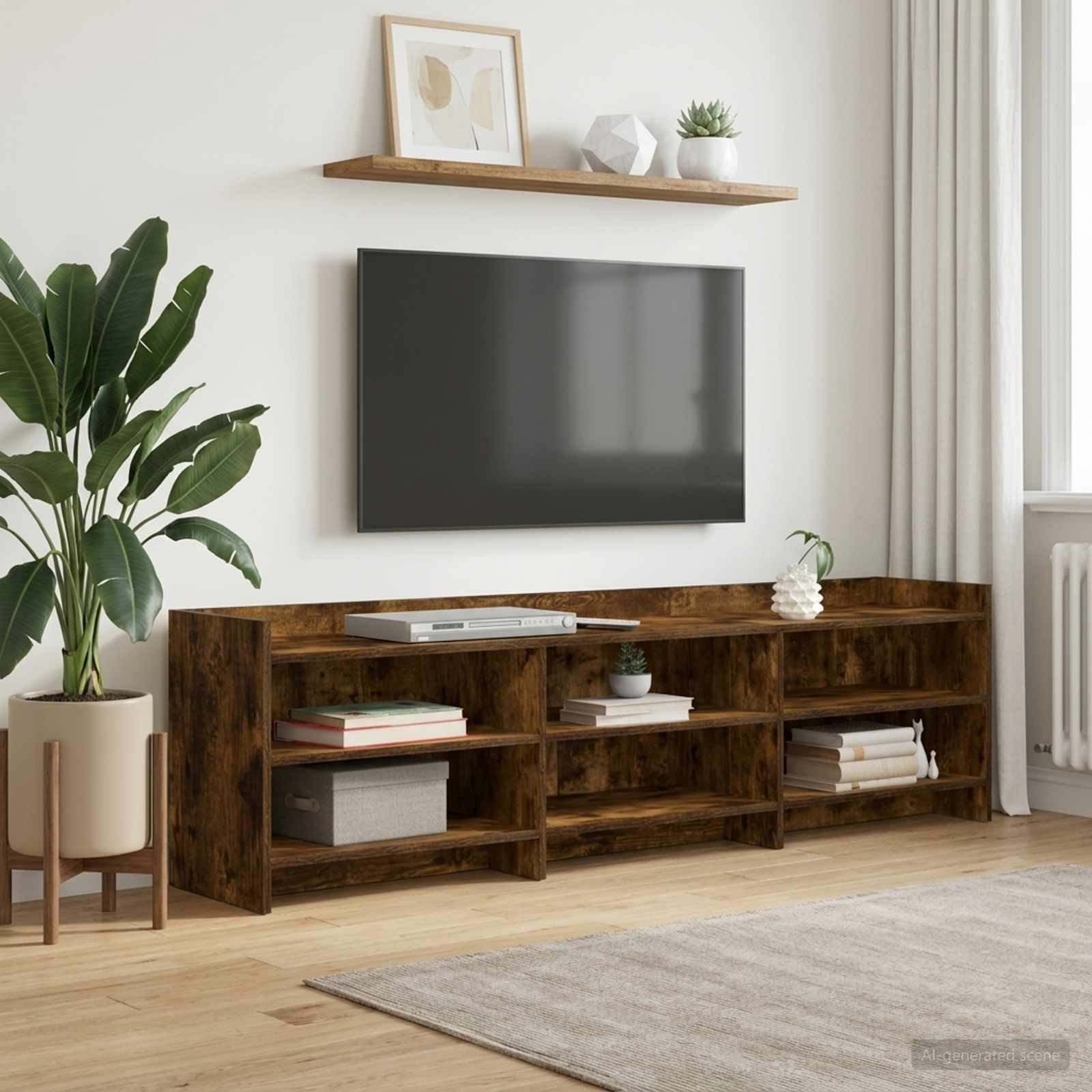 TV ormar 168 x 33 x 47 cm Dimljeni hrast Konstruirano drvo