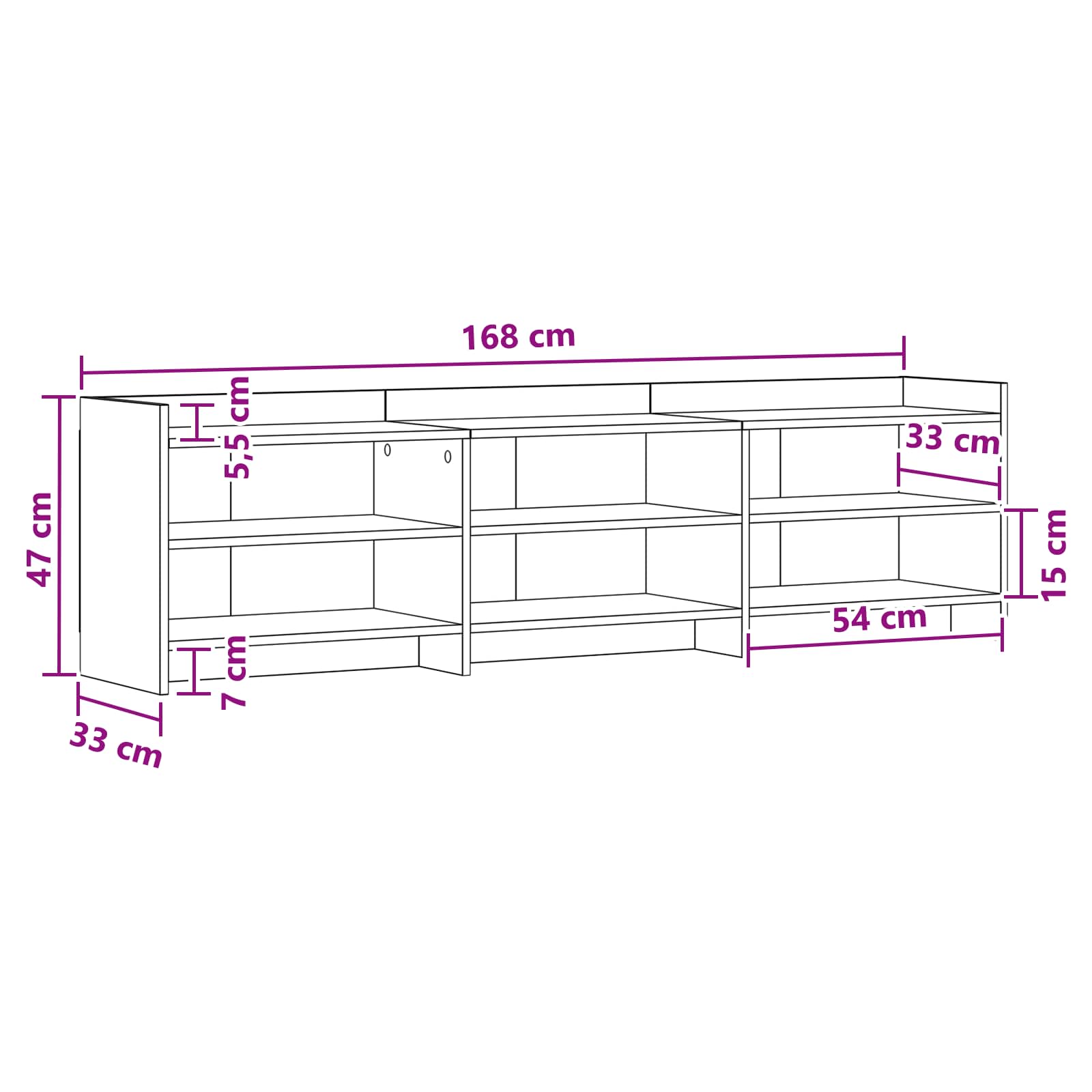 TV ormar 168 x 33 x 47 cm Hrast artisan Konstruirano drvo