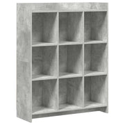 Police za knjige Betonska siva 87,5 x 30 x 111 cm