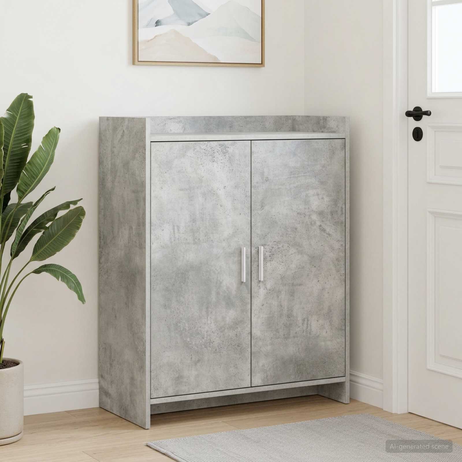 Ormar za cipele s pohranom Betonska siva 73,5 x 36 x 92 cm