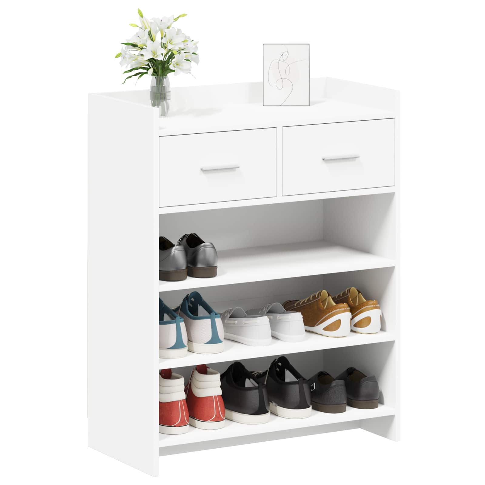 Ormar za cipele Bijela 73,5 x 36 x 92 cm Konstruirano drvo