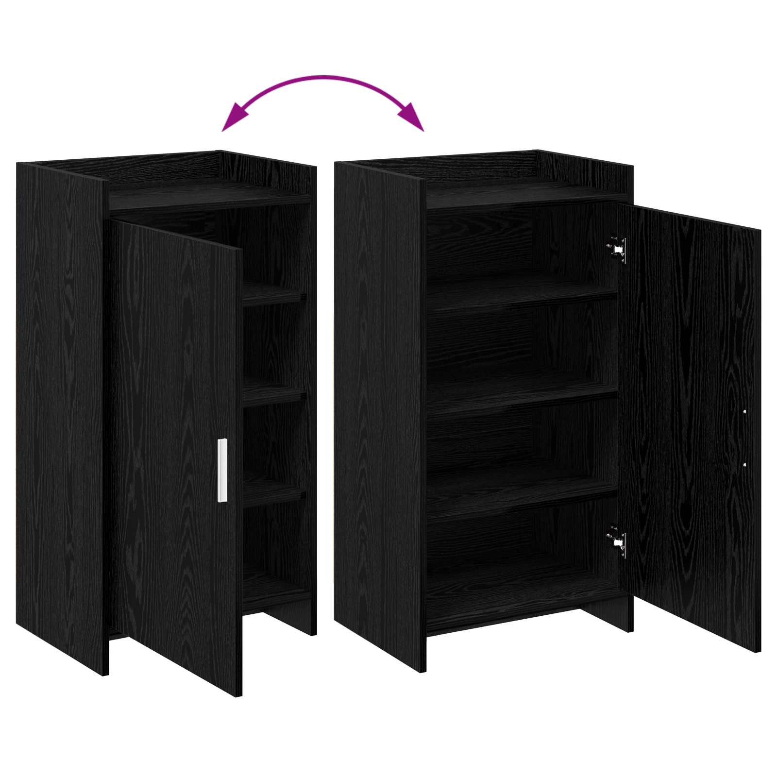 Ormar za cipele Crni hrast 48 x 36 x 92 cm Konstruirano drvo