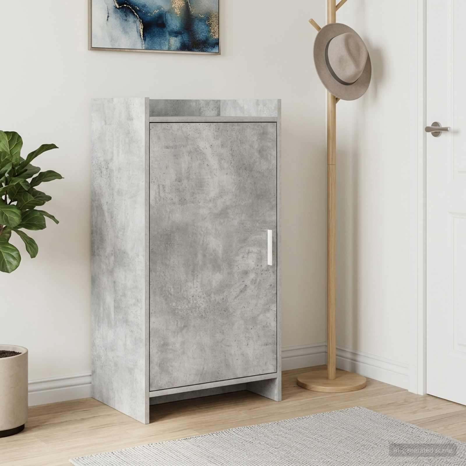 Ormar za cipele Betonska siva 48 x 36 x 92 cm Konstruirano drvo