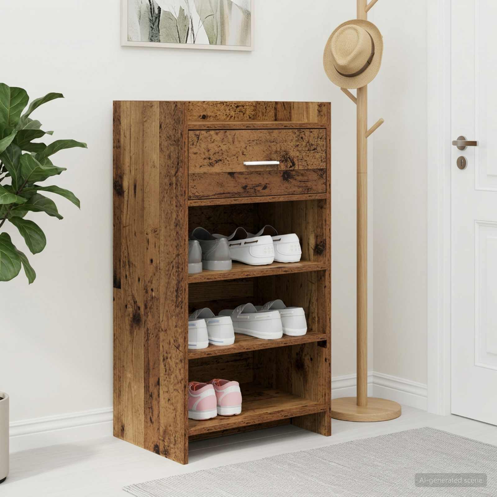 Ormar za cipele Staro drvo 48 x 36 x 92 cm Konstruirano drvo