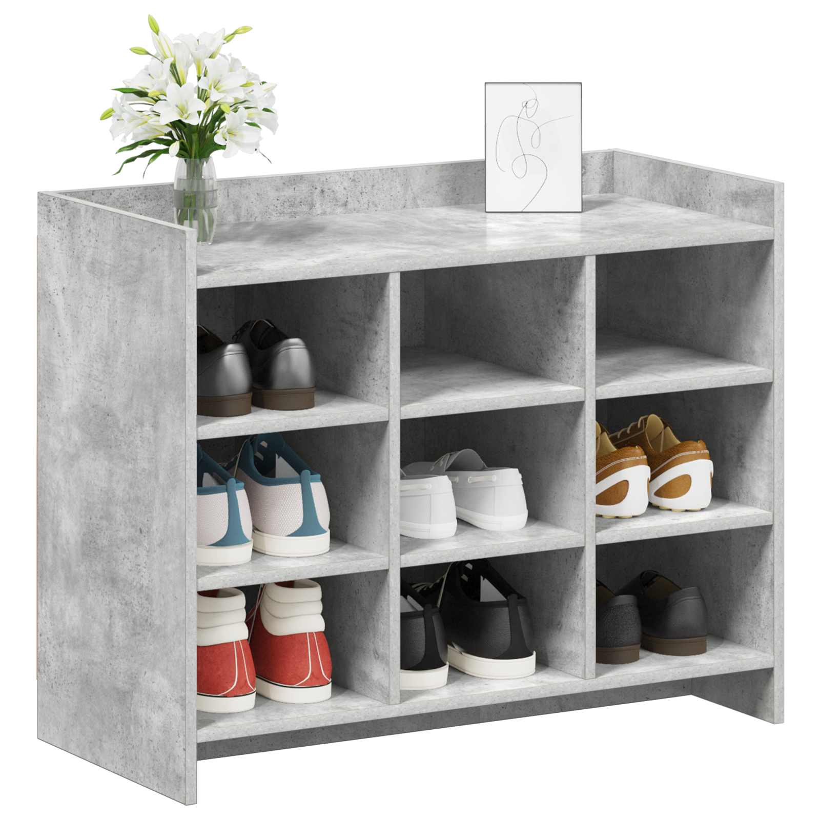 Ormar za cipele s pohranom Betonska siva 85 x 39,5 x 70 cm