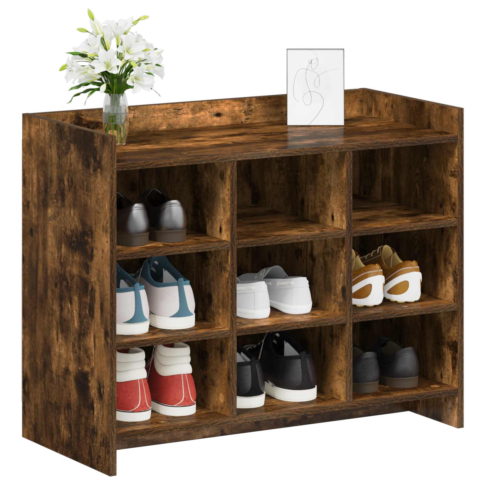 Ormar za cipele s pohranom Dimljeni hrast 85 x 39,5 x 70 cm