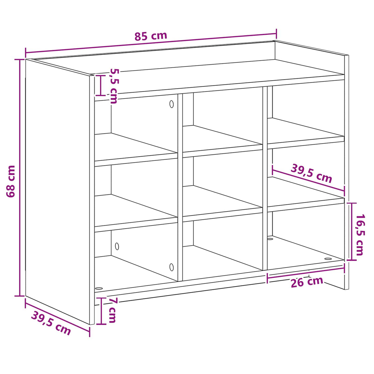 Ormar za cipele Staro drvo 85 x 39,5 x 70 cm Konstruirano drvo