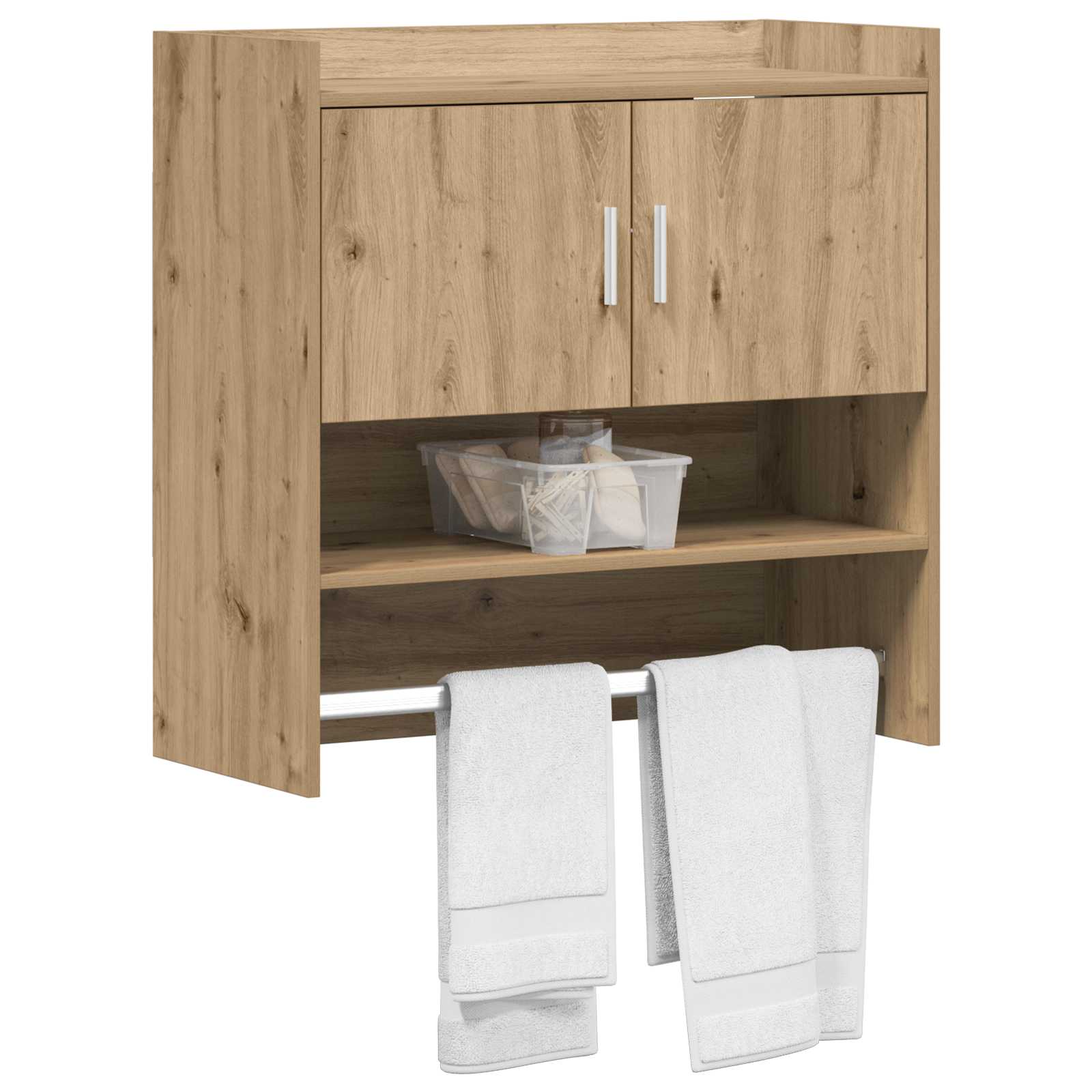 Polica na zidu Zidna montaža Hrast artisan 80 x 36 x 80 cm