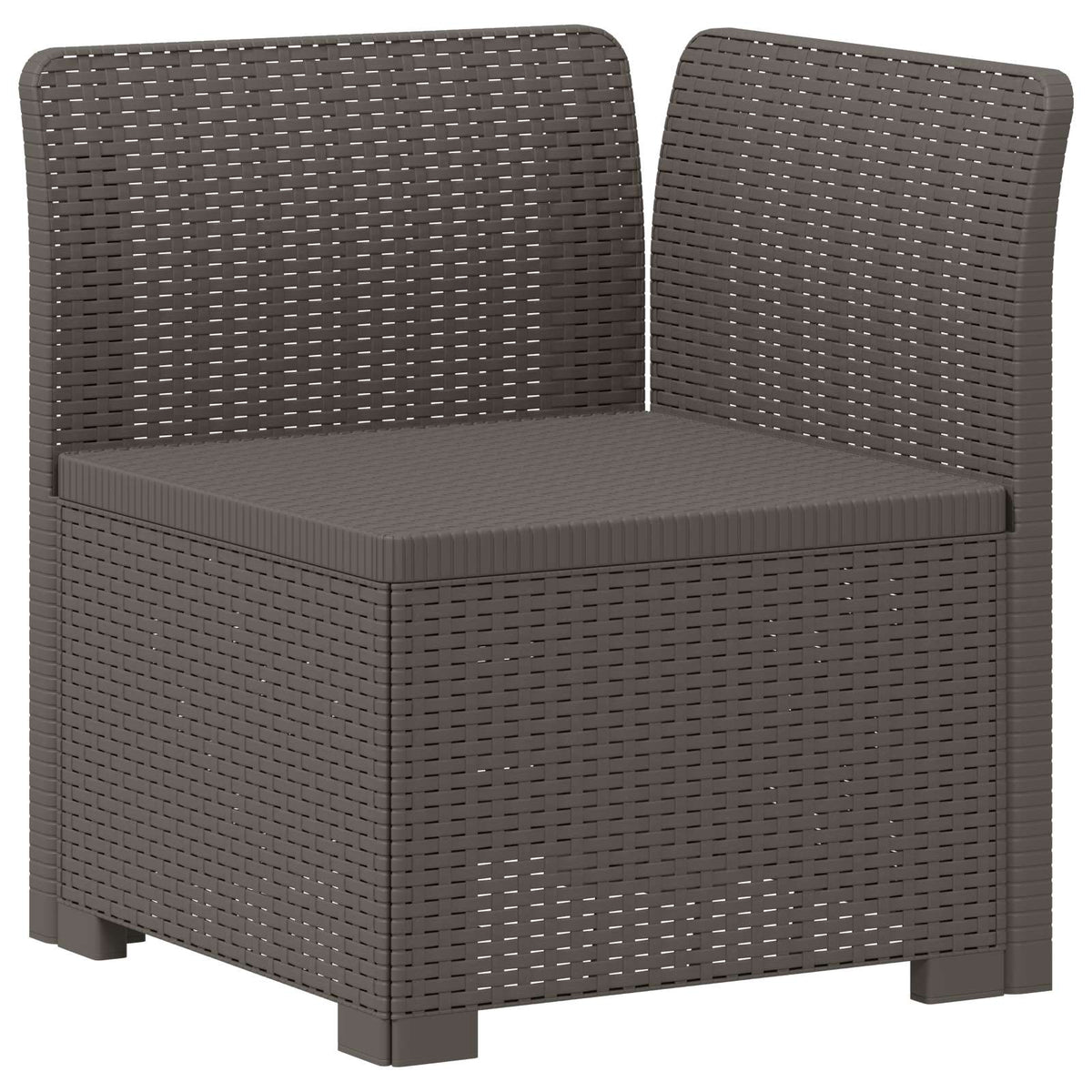 Sofa za vrt za 3 osobe sa izgledom rattan PP Svjetlosiva