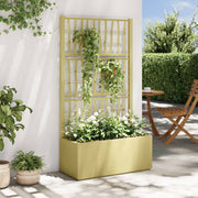 Vrtni saksija s rešetkom Zelena 80 x 36 x 140 cm PP