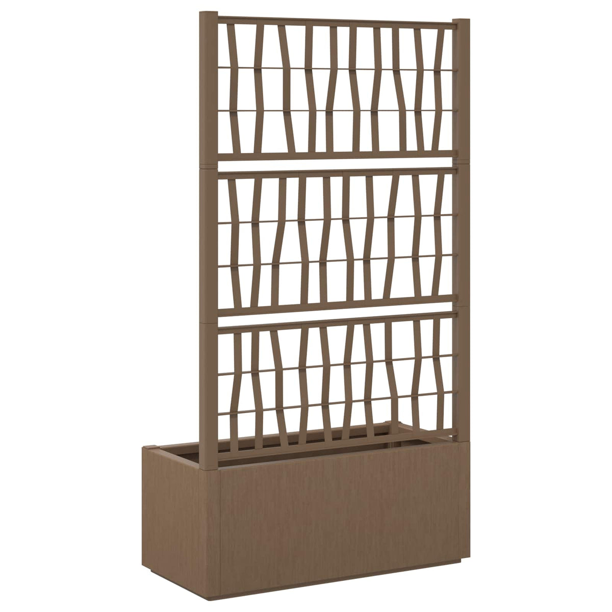 Vrtni saksija s rešetkom Smeđa 80 x 36 x 140 cm PP