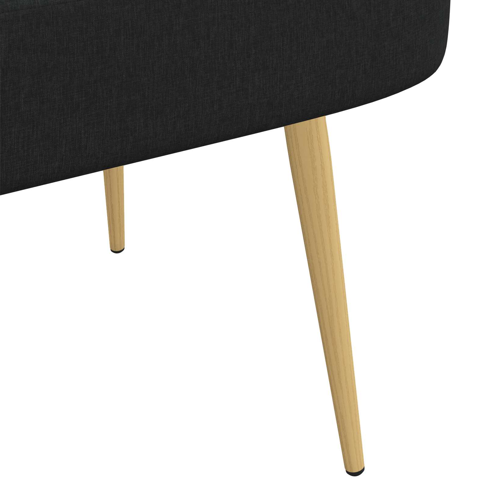 Oblikovana klupa s naslonjačem Crna 110 x 60 x 76 cm Poliester