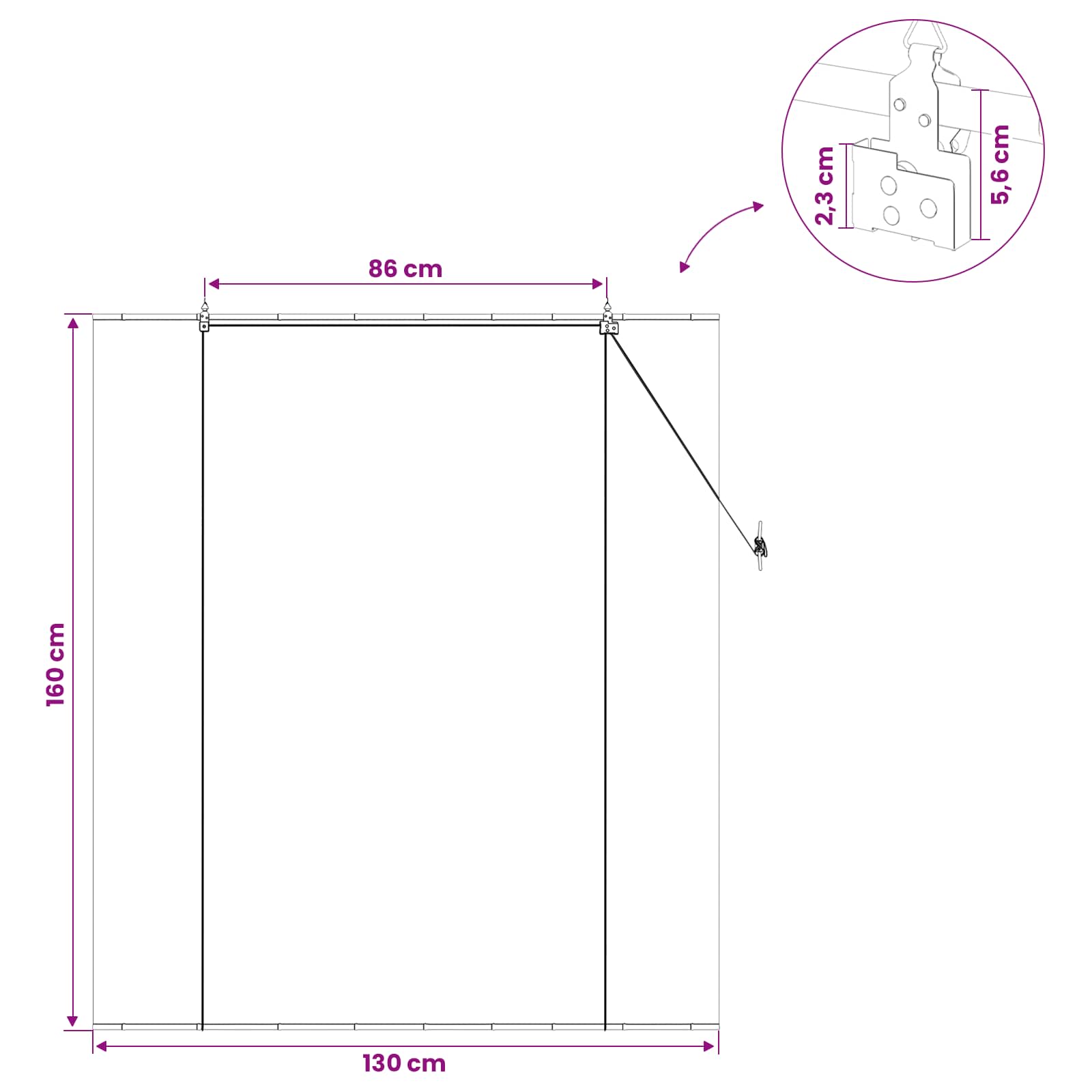 Rolo zavjesa Prirodna 130 x 160 cm Bambus