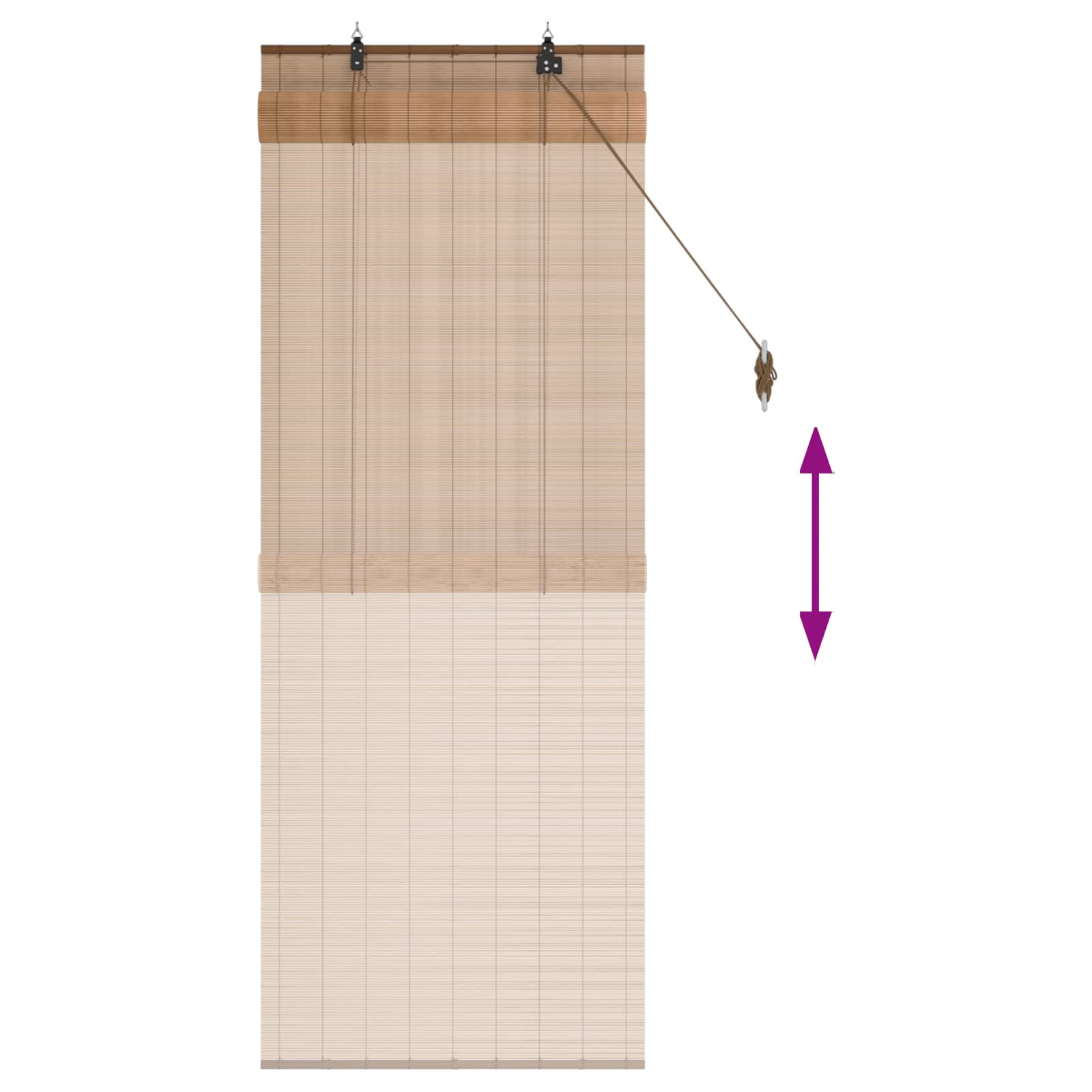 Rolo zavjesa Smeđa 40 x 160 cm Bambus