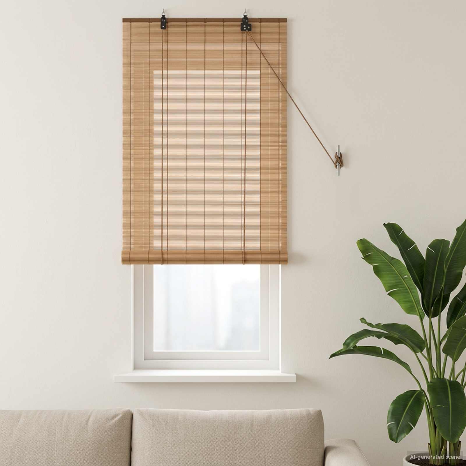 Rolo zavjesa Smeđa 60 x 160 cm Bambus