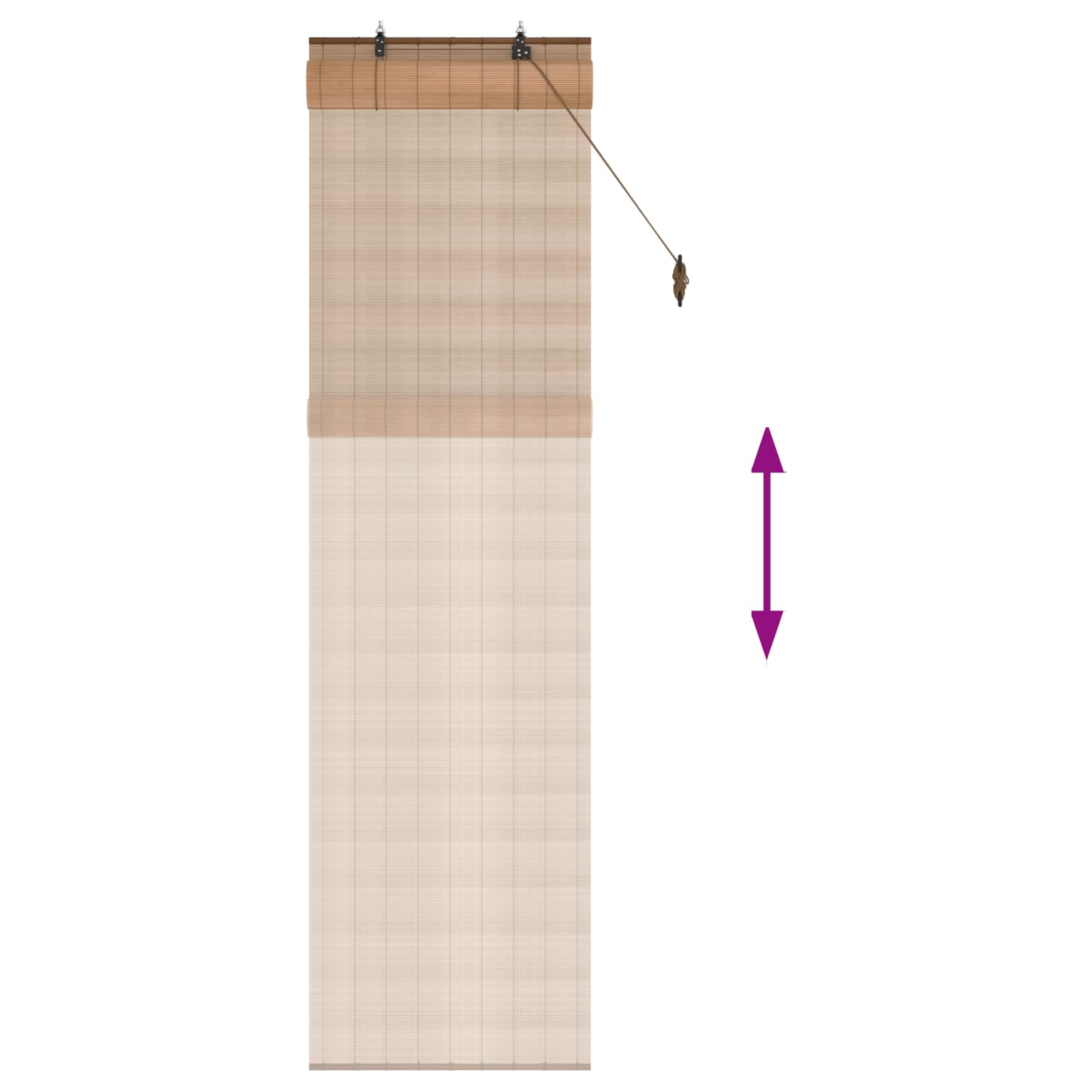 Rolo zavjesa Smeđa 60 x 220 cm Bambus