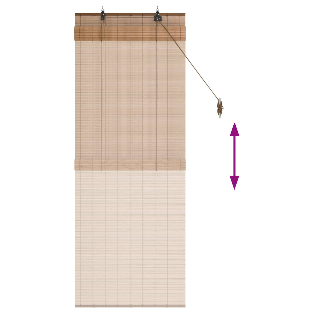 Rolo zavjesa Smeđa 70 x 160 cm Bambus