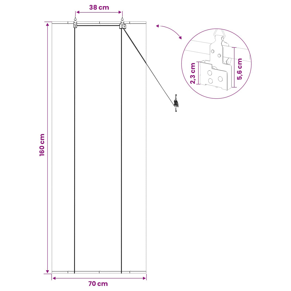Rolo zavjesa Smeđa 70 x 160 cm Bambus