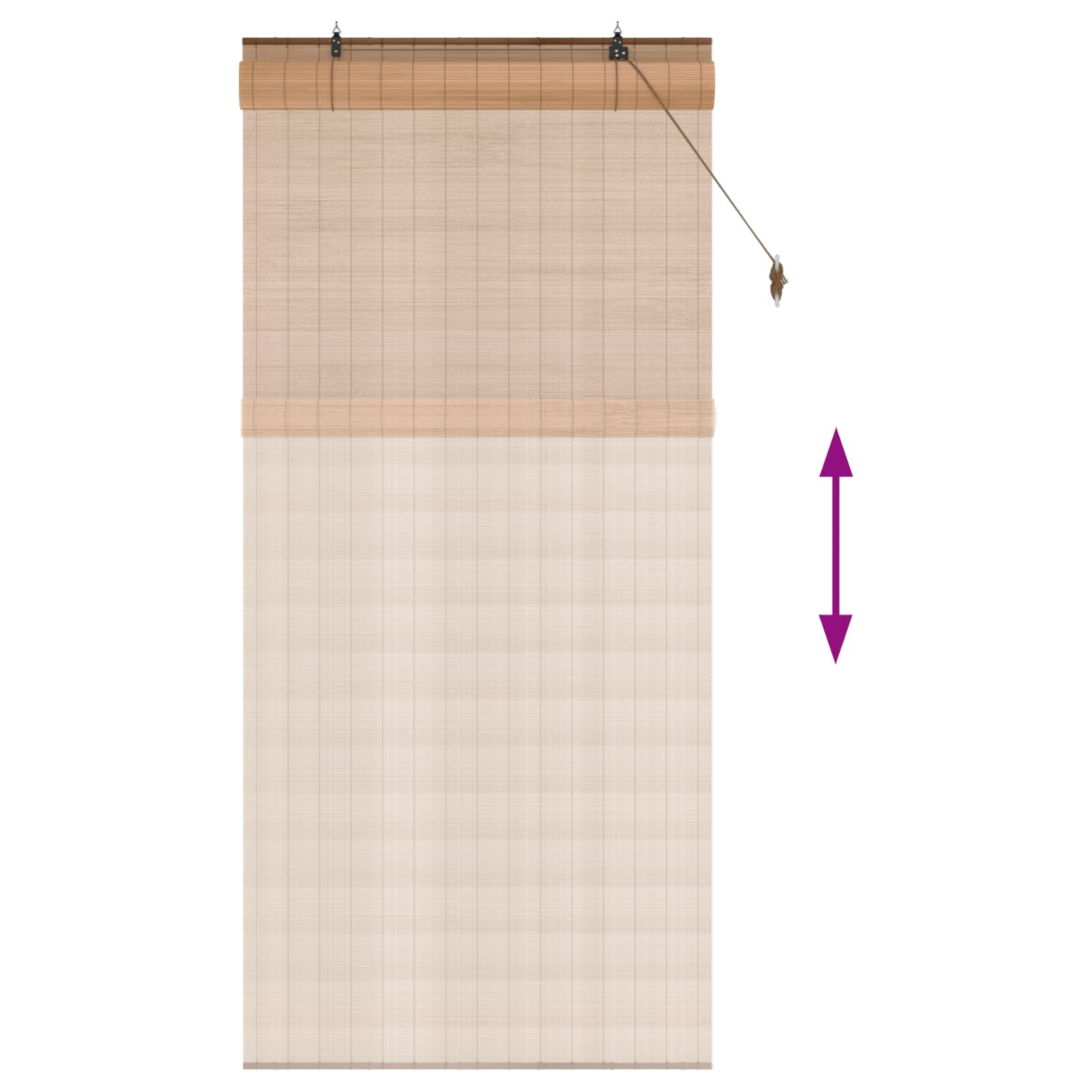 Rolo zavjesa Smeđa 90 x 220 cm Bambus