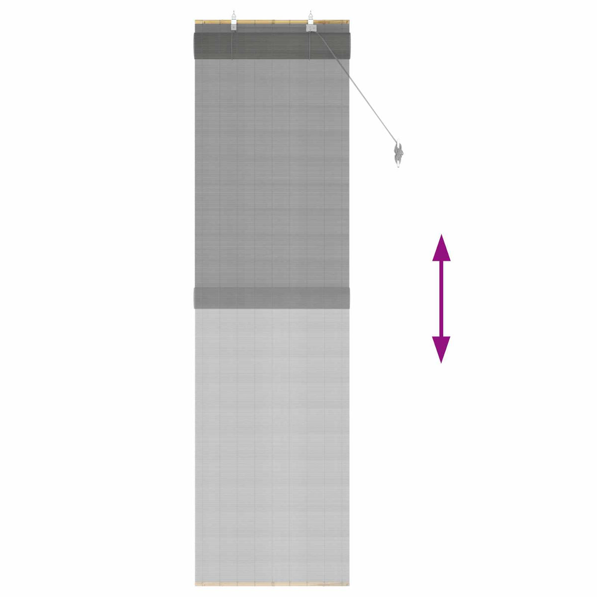 Rolo zavjesa Siva 40 x 220 cm Bambus