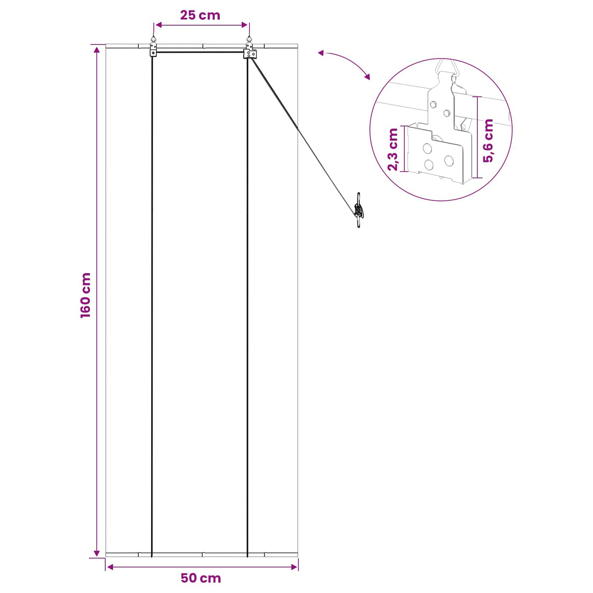 Rolo zavjesa Siva 50 x 160 cm Bambus