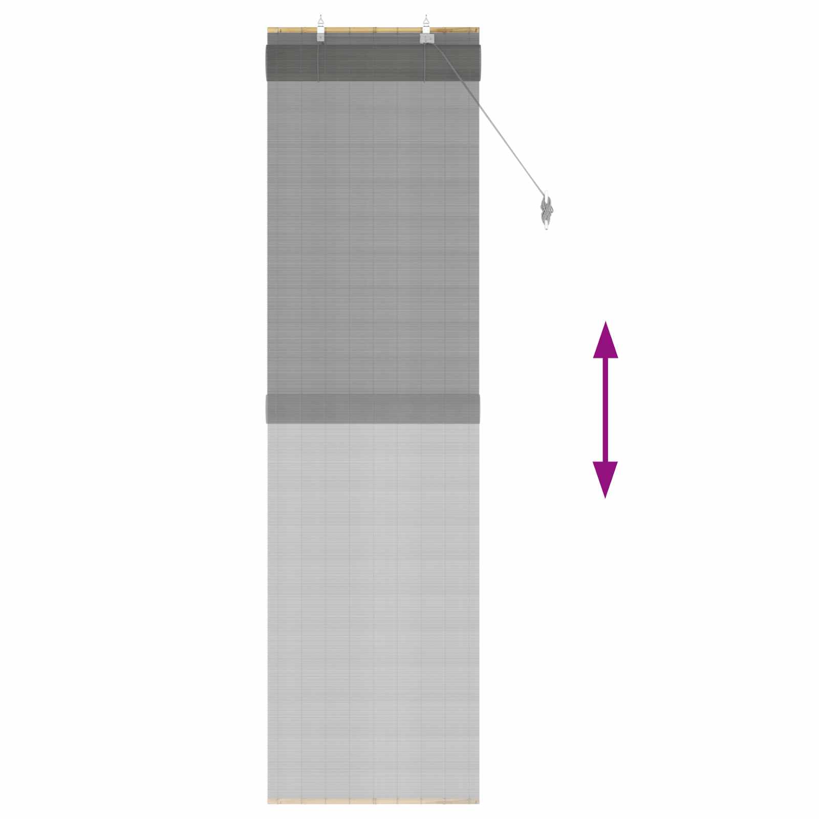 Rolo zavjesa Siva 50 x 220 cm Bambus