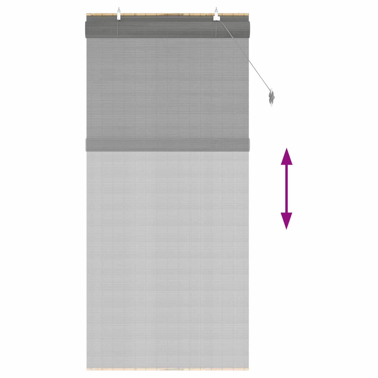 Rolo zavjesa Siva 80 x 220 cm Bambus