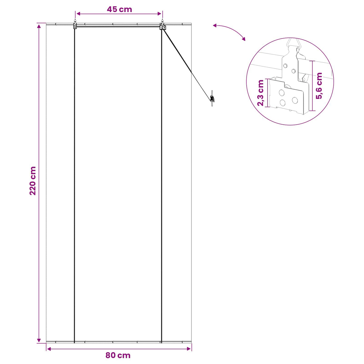 Rolo zavjesa Siva 80 x 220 cm Bambus